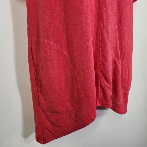 Weekends Chicos Tunic Top Size 1 Medium Supremely Soft Slub Seamed Sharkbite Hem - Picture 6 of 10